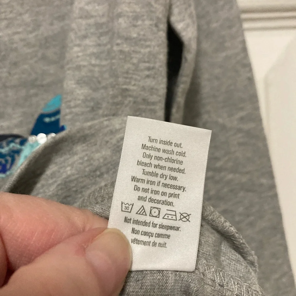 *Gymboree New Gray 3D Embroidered Birds Long Sleeve Kids-Size 5 Shirt #U